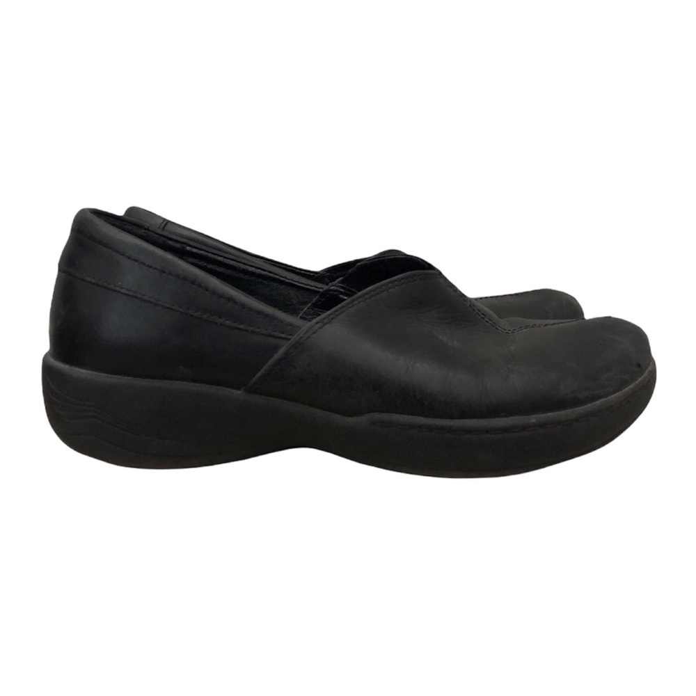 Dansko Black Leather Abigail Slip On Loafer 38